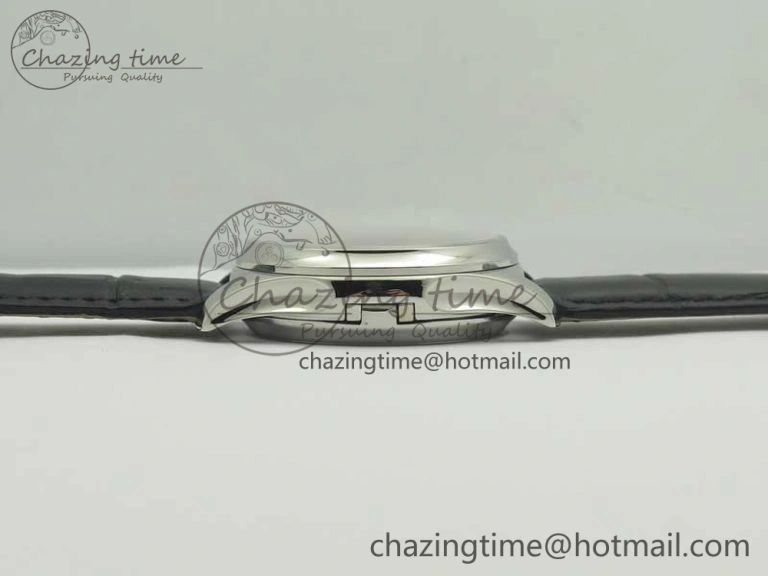 Classic The Erotic Timepiece White Dial SS Markers on Black Leather Strap A23J