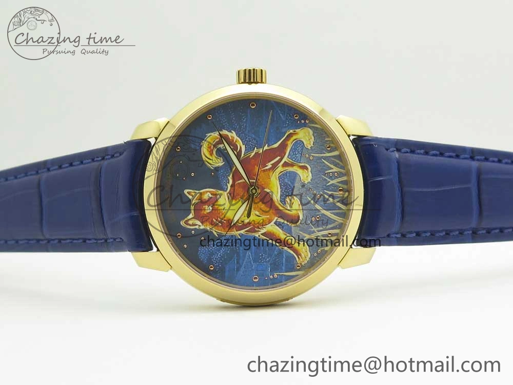 Classico RG FKF Best Edition Dog Dial on Blue Leather Strap A2892