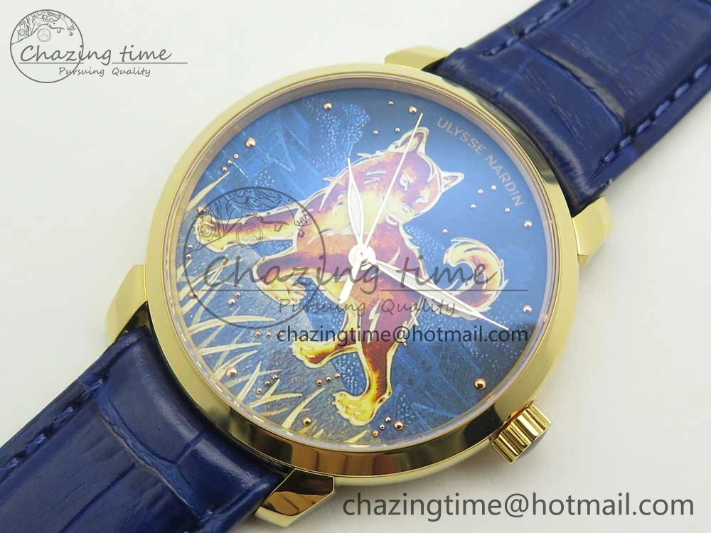 Classico RG FKF Best Edition Dog Dial on Blue Leather Strap A2892