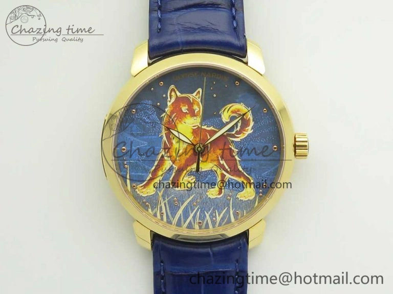 Classico RG FKF Best Edition Dog Dial on Blue Leather Strap A2892
