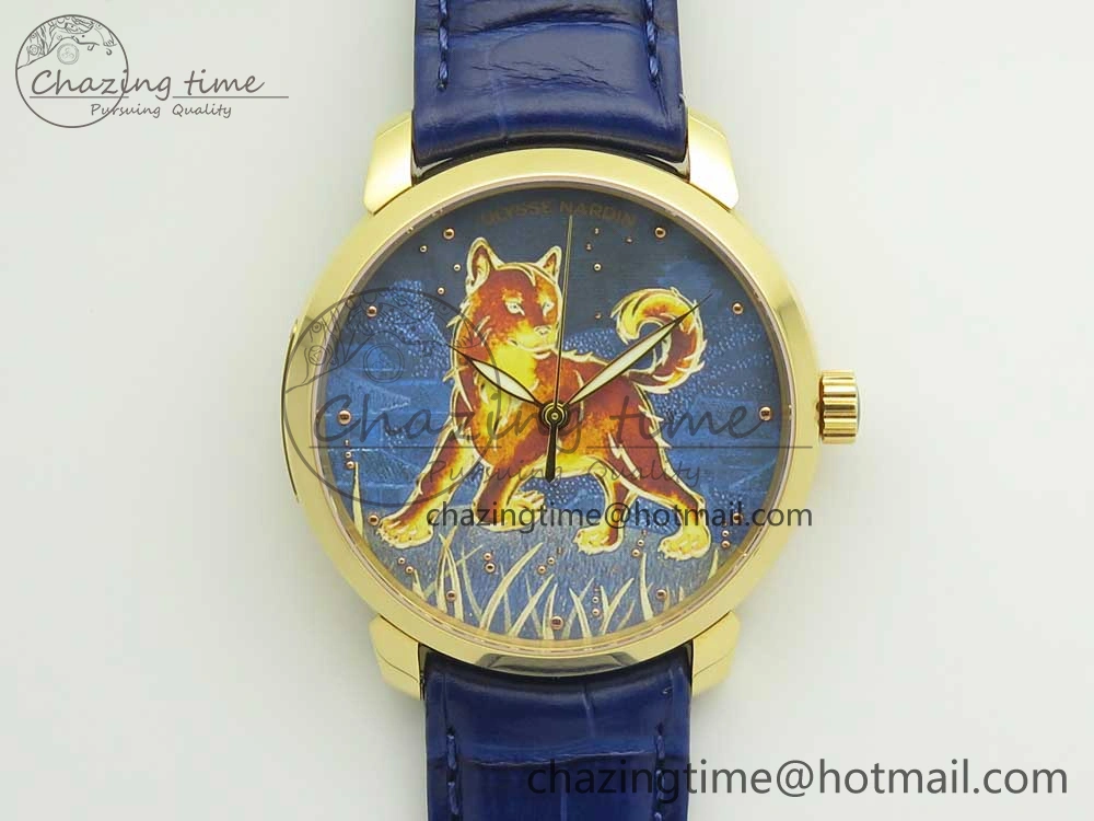 Classico RG FKF Best Edition Dog Dial on Blue Leather Strap A2892
