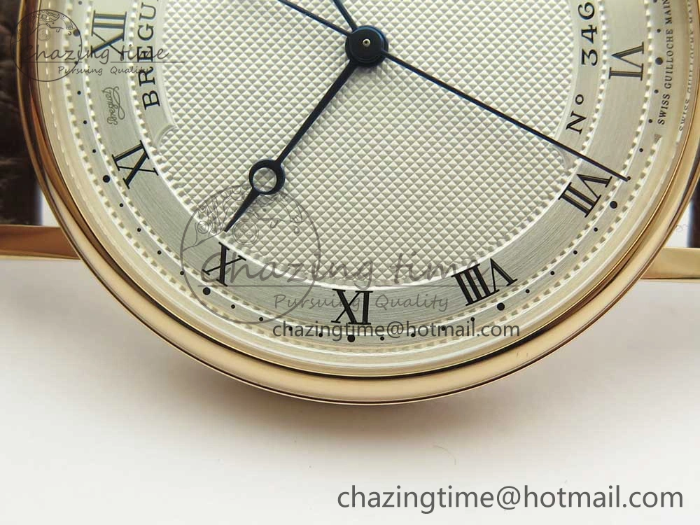 Classique Auto 5177 RG 3463 MK 1:1 Best Edition White Dial Numeral Markers On Brown Leather A777Q V2