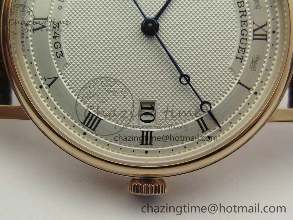 Classique Auto 5177 RG 3463 MK 1:1 Best Edition White Dial Numeral Markers On Brown Leather A777Q V2