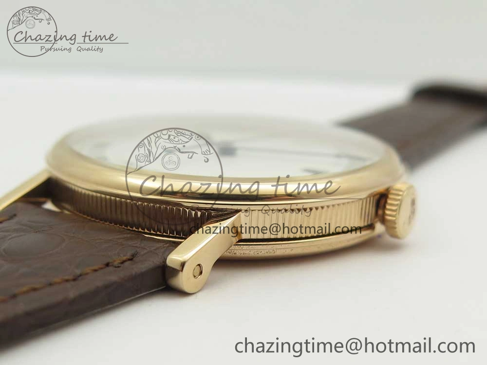 Classique Auto 5177 RG 3463 MK 1:1 Best Edition White Dial Numeral Markers On Brown Leather A777Q V2