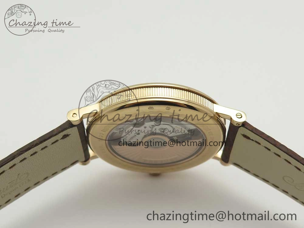 Classique Auto 5177 RG 3463 MK 1:1 Best Edition White Dial Numeral Markers On Brown Leather A777Q V2