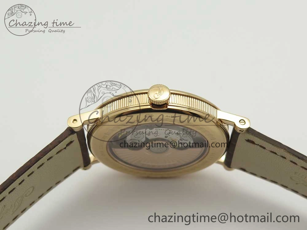 Classique Auto 5177 RG 3463 MK 1:1 Best Edition White Dial Numeral Markers On Brown Leather A777Q V2