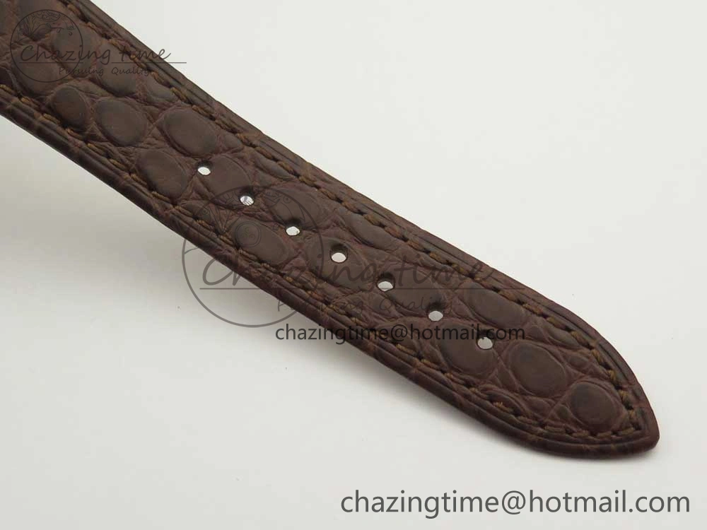 Classique Auto 5177 RG 3463 MK 1:1 Best Edition White Dial Numeral Markers On Brown Leather A777Q V2