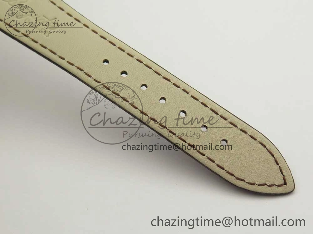 Classique Auto 5177 RG 3463 MK 1:1 Best Edition White Dial Numeral Markers On Brown Leather A777Q V2