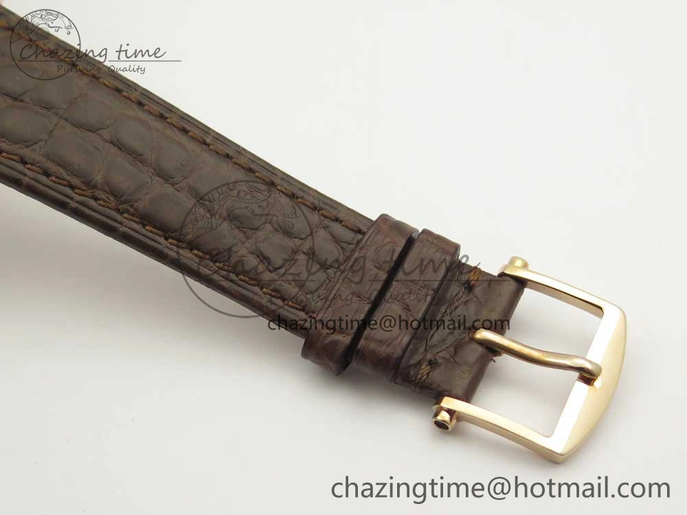 Classique Auto 5177 RG 3463 MK 1:1 Best Edition White Dial Numeral Markers On Brown Leather A777Q V2