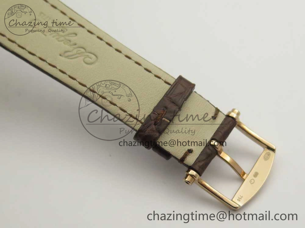 Classique Auto 5177 RG 3463 MK 1:1 Best Edition White Dial Numeral Markers On Brown Leather A777Q V2