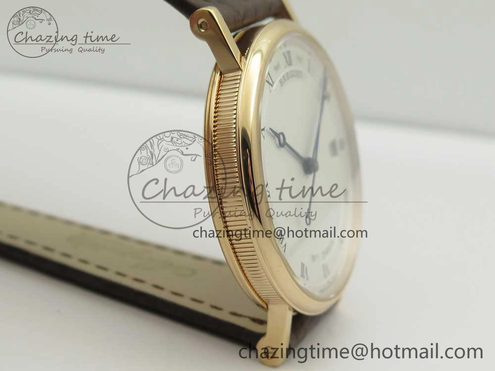 Classique Auto 5177 RG 3463 MK 1:1 Best Edition White Dial Numeral Markers On Brown Leather A777Q V2