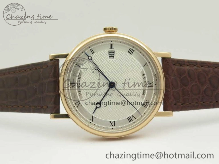 Classique Auto 5177 RG 3944 MK 1:1 Best Edition White Dial Numbers Markers On Brown Leather A777Q V2