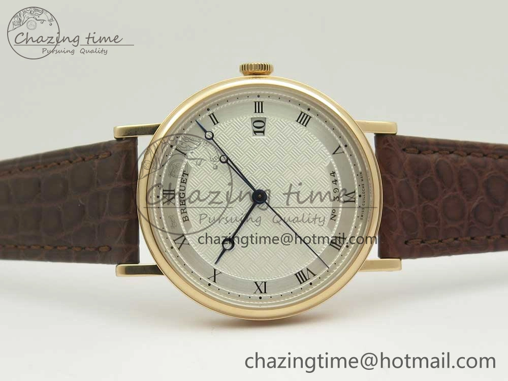 Classique Auto 5177 RG 3944 MK 1:1 Best Edition White Dial Numbers Markers On Brown Leather A777Q V2