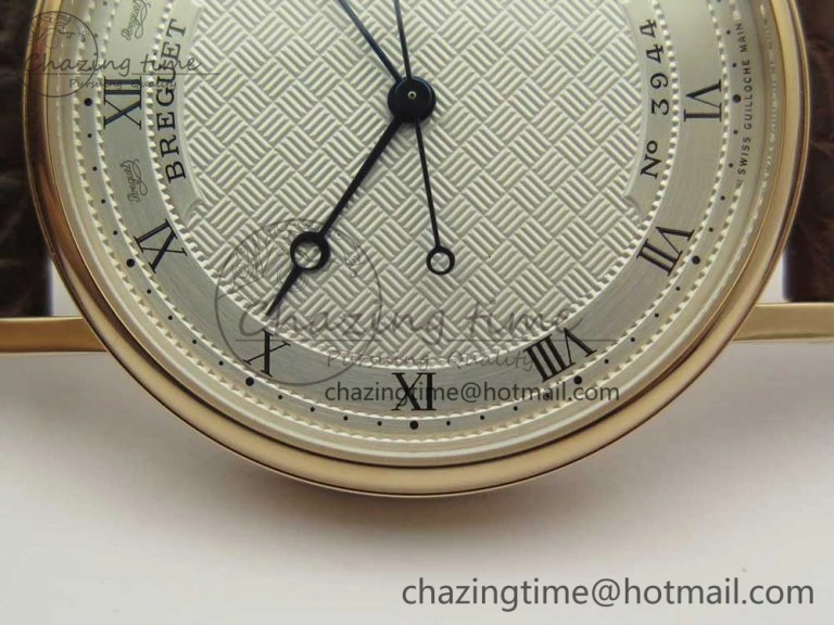 Classique Auto 5177 RG 3944 MK 1:1 Best Edition White Dial Numbers Markers On Brown Leather A777Q V2