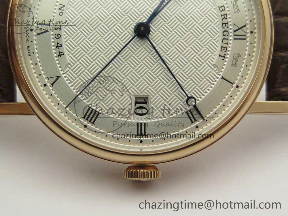 Classique Auto 5177 RG 3944 MK 1:1 Best Edition White Dial Numbers Markers On Brown Leather A777Q V2