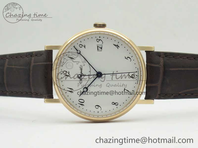 Classique Auto 5177 RG FK 1:1 Best Edition White Dial on Brown Leather Strap MIYOTA 9015