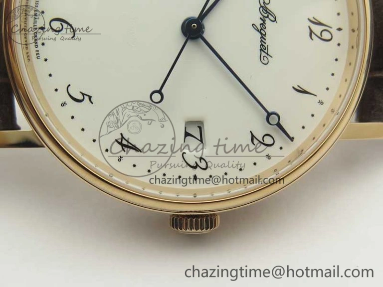 Classique Auto 5177 RG FK 1:1 Best Edition White Dial on Brown Leather Strap MIYOTA 9015