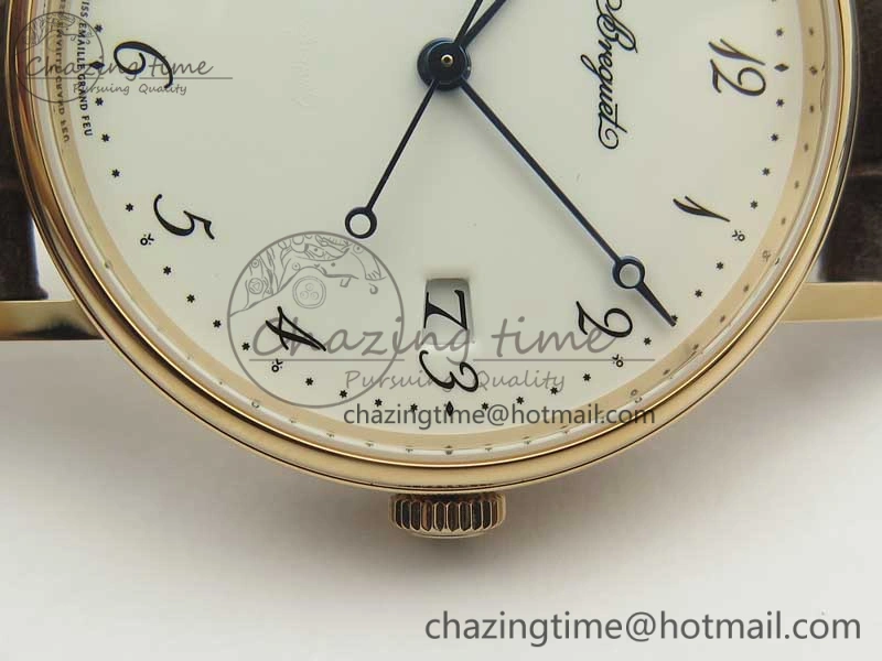 Classique Auto 5177 RG FK 1:1 Best Edition White Dial on Brown Leather Strap MIYOTA 9015