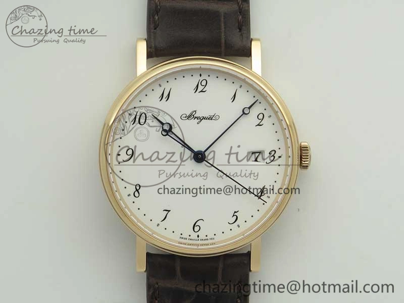 Classique Auto 5177 RG FK 1:1 Best Edition White Dial on Brown Leather Strap MIYOTA 9015