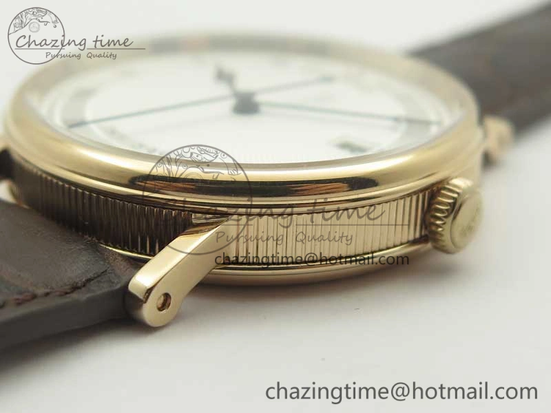 Classique Auto 5177 RG FK 1:1 Best Edition White Hobnail Textured Dial on Brown Leather Strap MIYOTA 9015
