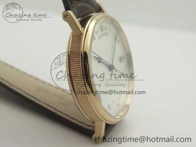 Classique Auto 5177 RG FK 1:1 Best Edition White Hobnail Textured Dial on Brown Leather Strap MIYOTA 9015