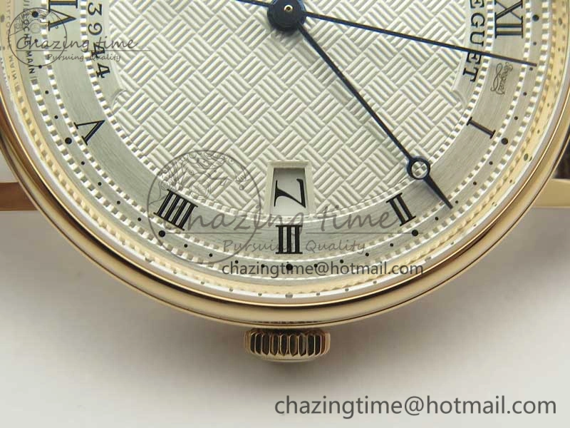 Classique Auto 5177 RG FK 1:1 Best Edition White Plaid Textured Dial on Brown Leather Strap MIYOTA 9015