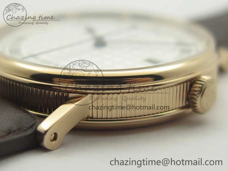 Classique Auto 5177 RG FK 1:1 Best Edition White Plaid Textured Dial on Brown Leather Strap MIYOTA 9015
