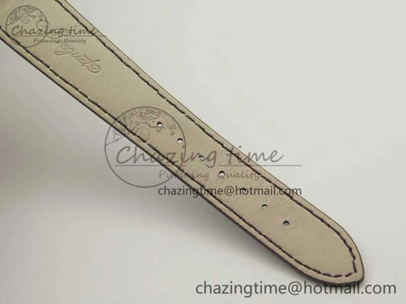 Classique Auto 5177 RG FK 1:1 Best Edition White Plaid Textured Dial on Brown Leather Strap MIYOTA 9015