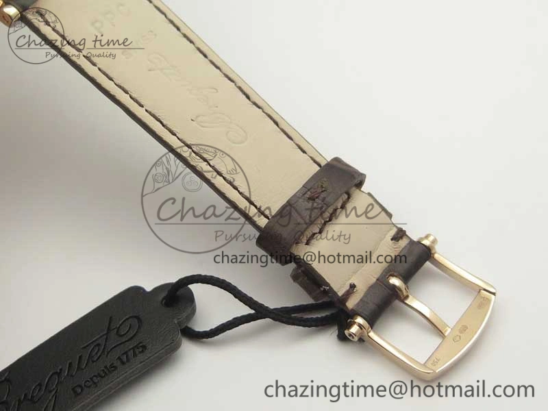 Classique Auto 5177 RG FK 1:1 Best Edition White Plaid Textured Dial on Brown Leather Strap MIYOTA 9015