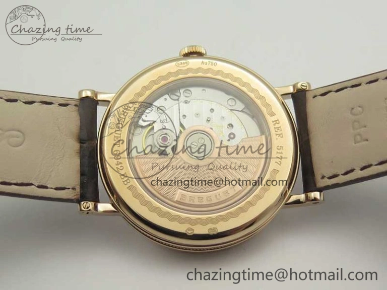 Classique Auto 5177 RG FK 1:1 Best Edition White Plaid Textured Dial on Brown Leather Strap MIYOTA 9015
