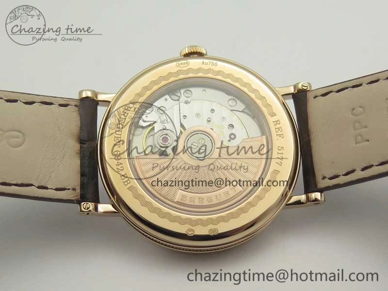 Classique Auto 5177 RG FK 1:1 Best Edition White Plaid Textured Dial on Brown Leather Strap MIYOTA 9015