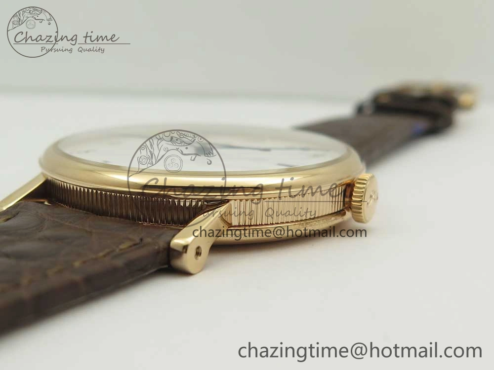 Classique Auto 5177 RG MK 1:1 Best Edition White Dial On Brown Leather Strap A777Q V2