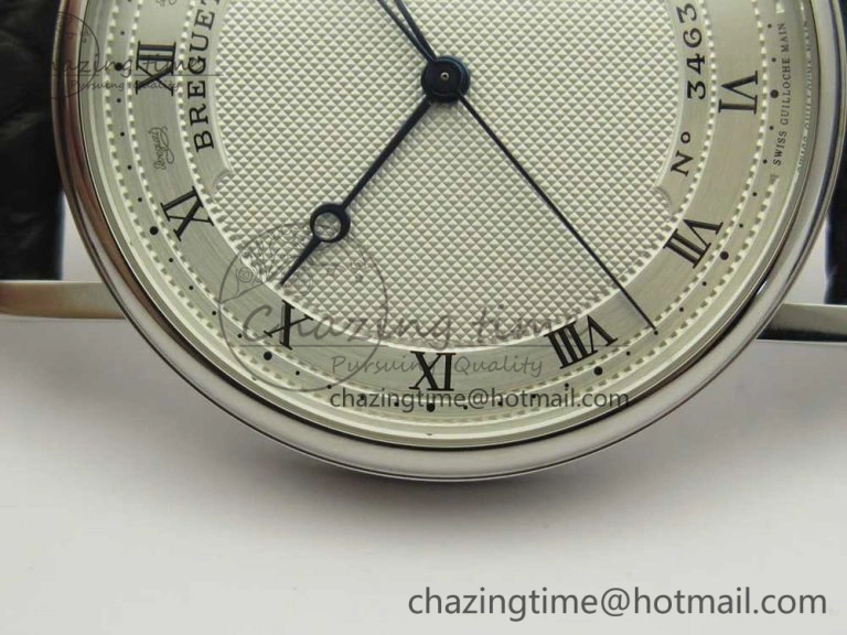 Classique Auto 5177 SS 3463 MK 1:1 Best Edition White Dial Numeral Markers On Black Leather Strap A777Q V2