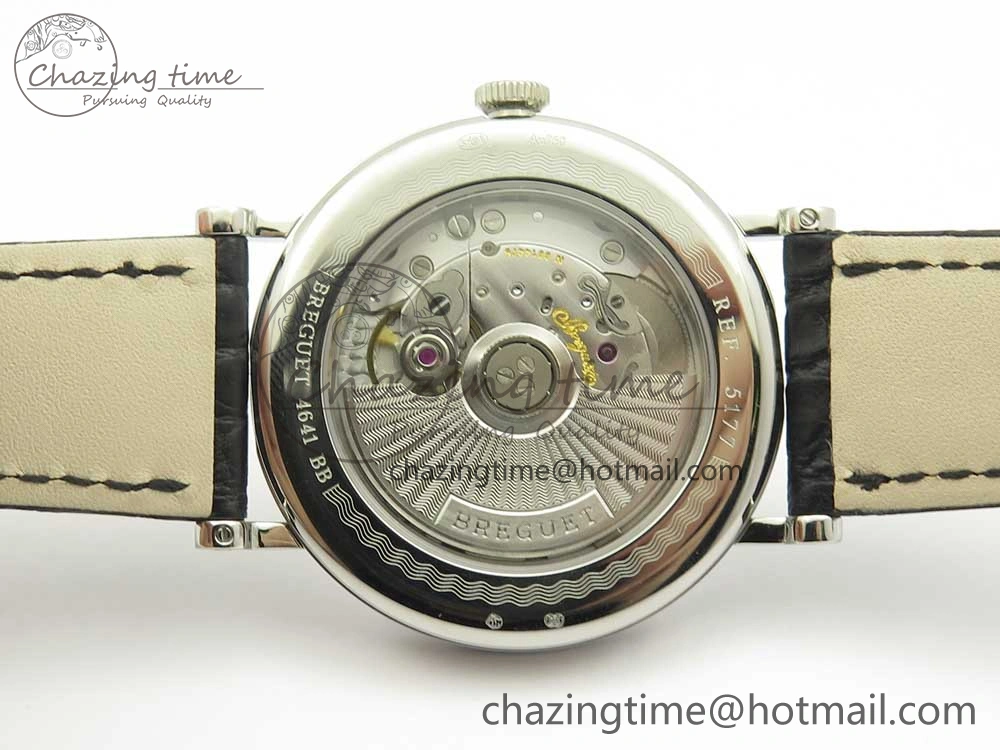 Classique Auto 5177 SS 3463 MK 1:1 Best Edition White Dial Numeral Markers On Black Leather Strap A777Q V2