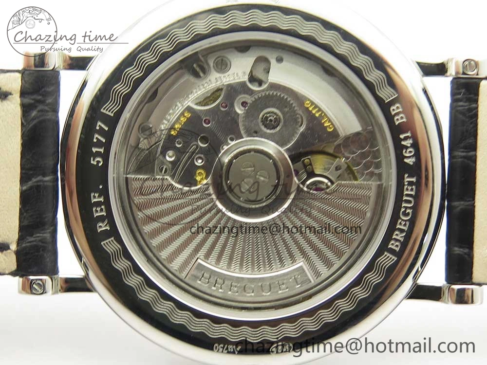 Classique Auto 5177 SS 3463 MK 1:1 Best Edition White Dial Numeral Markers On Black Leather Strap A777Q V2