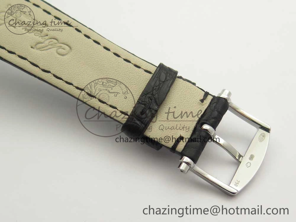 Classique Auto 5177 SS 3463 MK 1:1 Best Edition White Dial Numeral Markers On Black Leather Strap A777Q V2