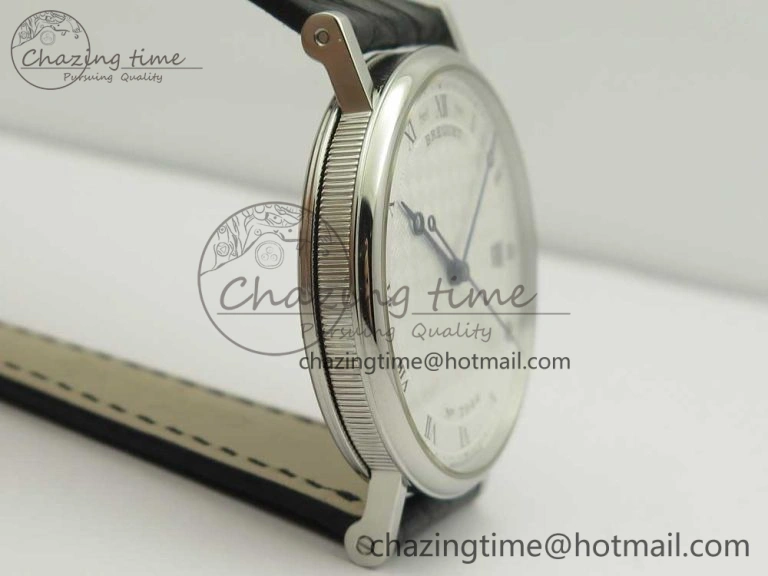 Classique Auto 5177 SS 3944 MK 1:1 Best Edition White Dial Numeral Markers On Black Leather A777Q V2