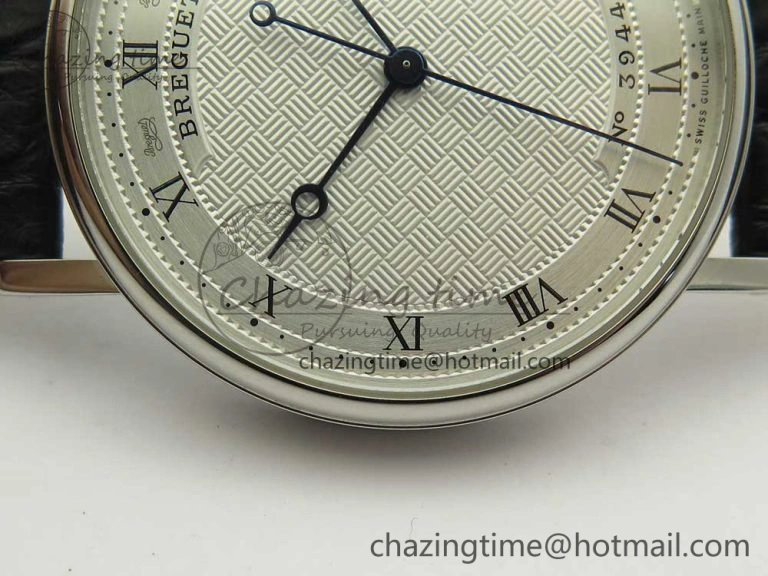 Classique Auto 5177 SS 3944 MK 1:1 Best Edition White Dial Numeral Markers On Black Leather A777Q V2