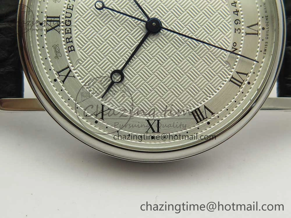 Classique Auto 5177 SS 3944 MK 1:1 Best Edition White Dial Numeral Markers On Black Leather A777Q V2