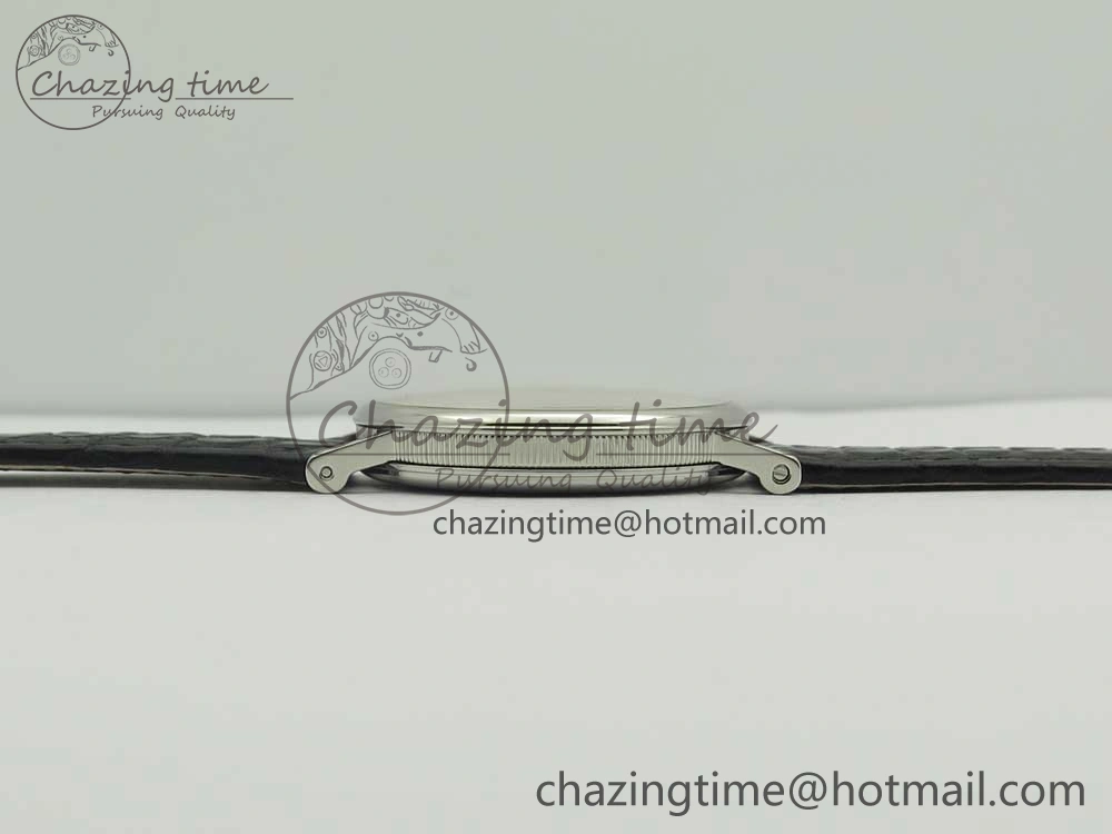 Classique Auto 5177 SS 3944 MK 1:1 Best Edition White Dial Numeral Markers On Black Leather A777Q V2