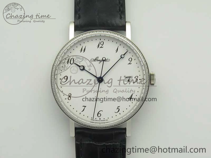 Classique Auto 5177 SS FK 1:1 Best Edition White Dial Diamonds Bezel on Black Leather Strap MIYOTA 9015