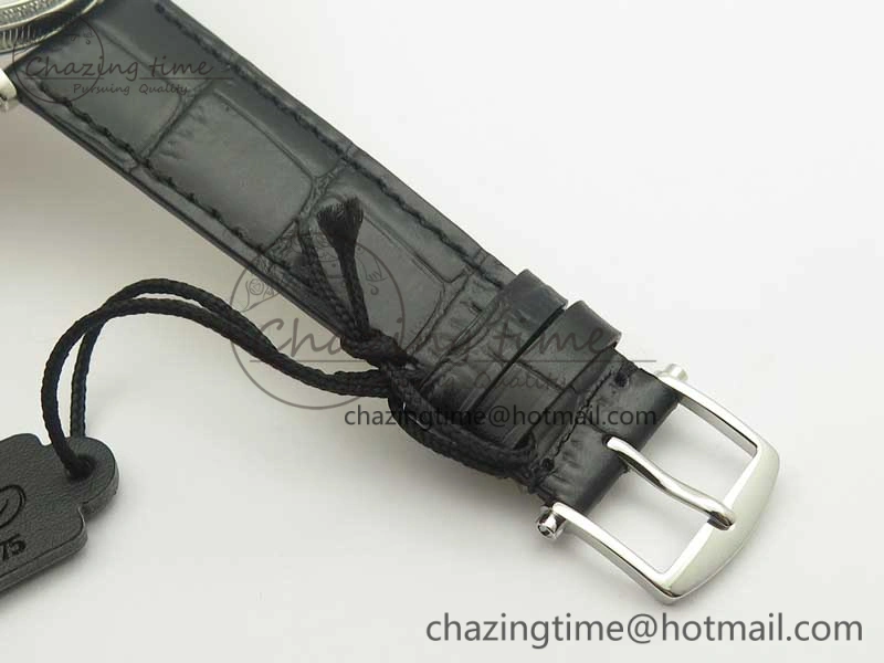 Classique Auto 5177 SS FK 1:1 Best Edition White Dial Diamonds Bezel on Black Leather Strap MIYOTA 9015