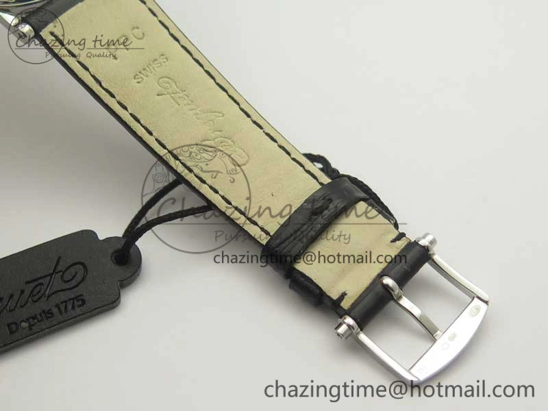 Classique Auto 5177 SS FK 1:1 Best Edition White Dial Diamonds Bezel on Black Leather Strap MIYOTA 9015