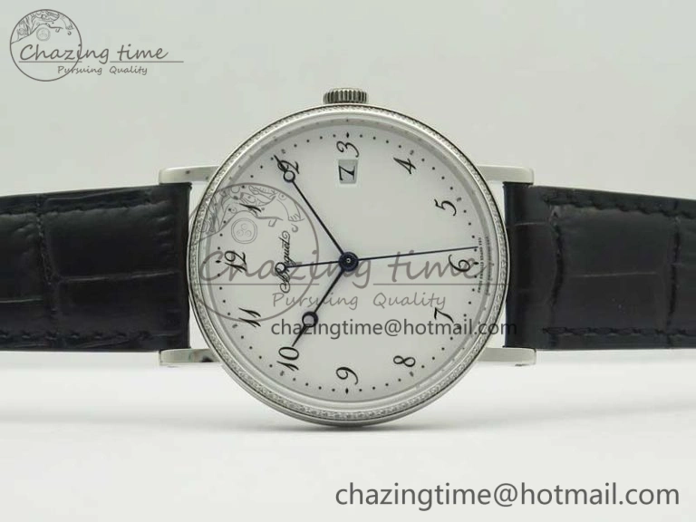 Classique Auto 5177 SS FK 1:1 Best Edition White Dial Diamonds Bezel on Black Leather Strap MIYOTA 9015