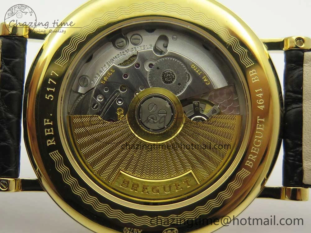Classique Auto 5177 YG 3463 MK 1:1 Best Edition White Dial Numbers Markers On Black Leather A777Q V2