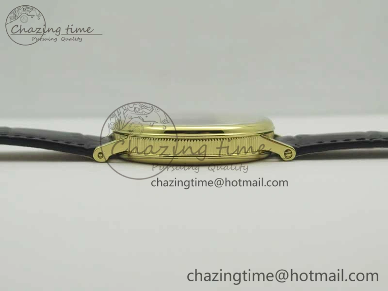 Classique Auto 5177 YG FK 1:1 Best Edition White Dial on Black Leather Strap MIYOTA 9015