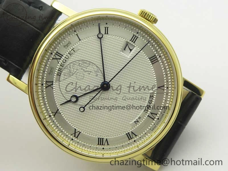 Classique Auto 5177 YG FK 1:1 Best Edition White Hobnail Textured Dial on Black Leather Strap MIYOTA 9015