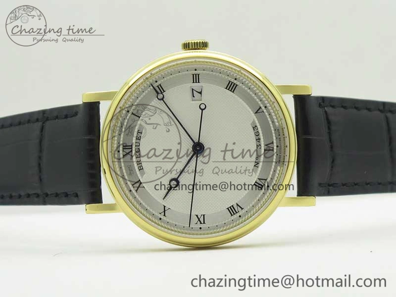 Classique Auto 5177 YG FK 1:1 Best Edition White Hobnail Textured Dial on Black Leather Strap MIYOTA 9015