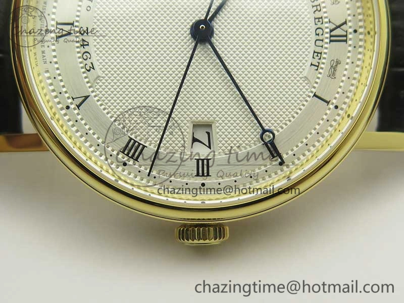 Classique Auto 5177 YG FK 1:1 Best Edition White Hobnail Textured Dial on Black Leather Strap MIYOTA 9015