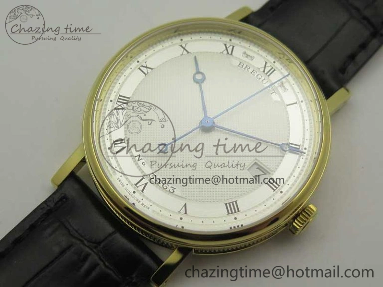 Classique Auto 5177 YG FK 1:1 Best Edition White Hobnail Textured Dial on Black Leather Strap MIYOTA 9015